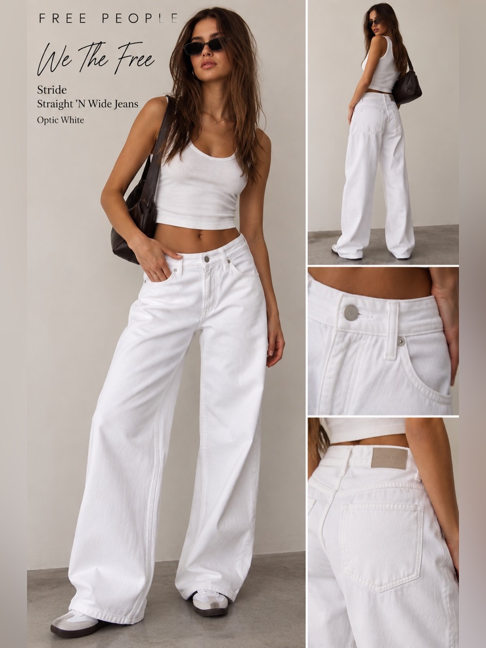 We The Free Optic White Wide-Leg Jeans